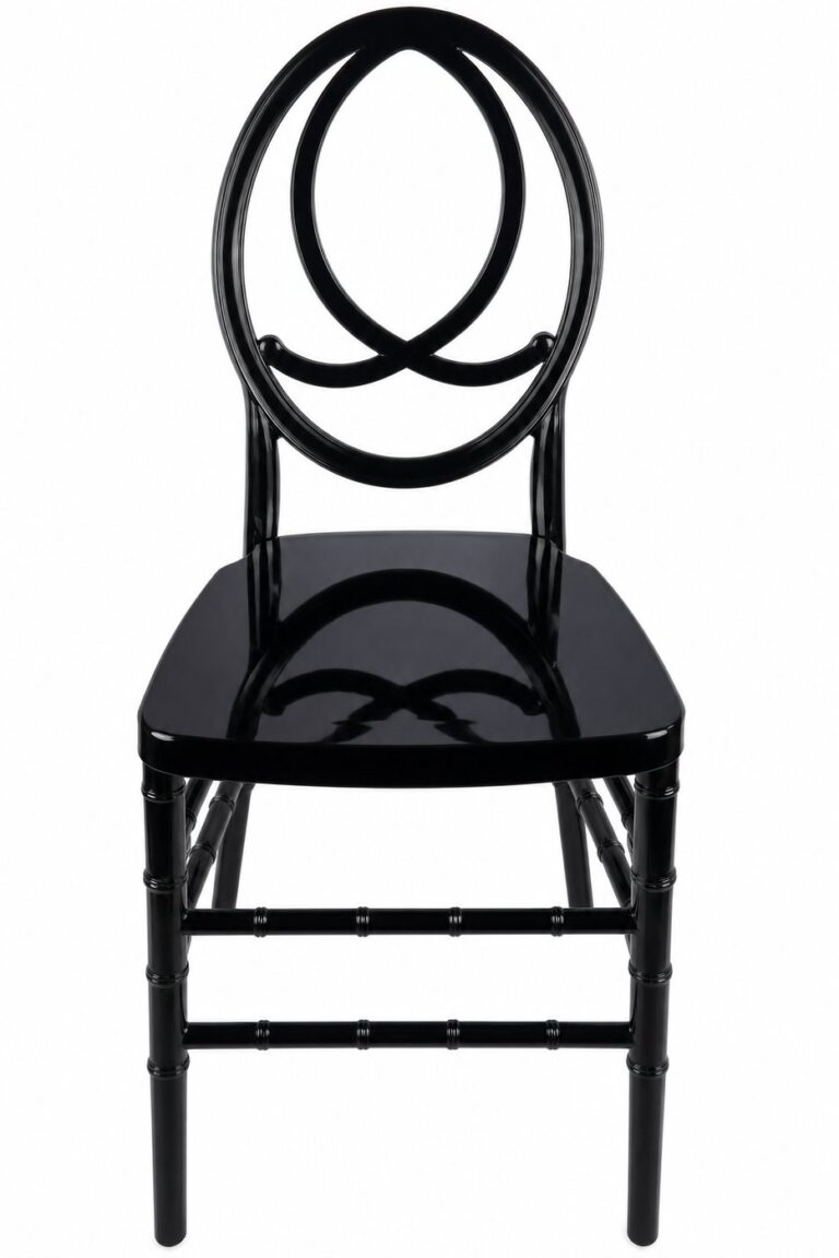 Black Infinity Chair rental — Creative Events & Rentals, Fort Myers FL