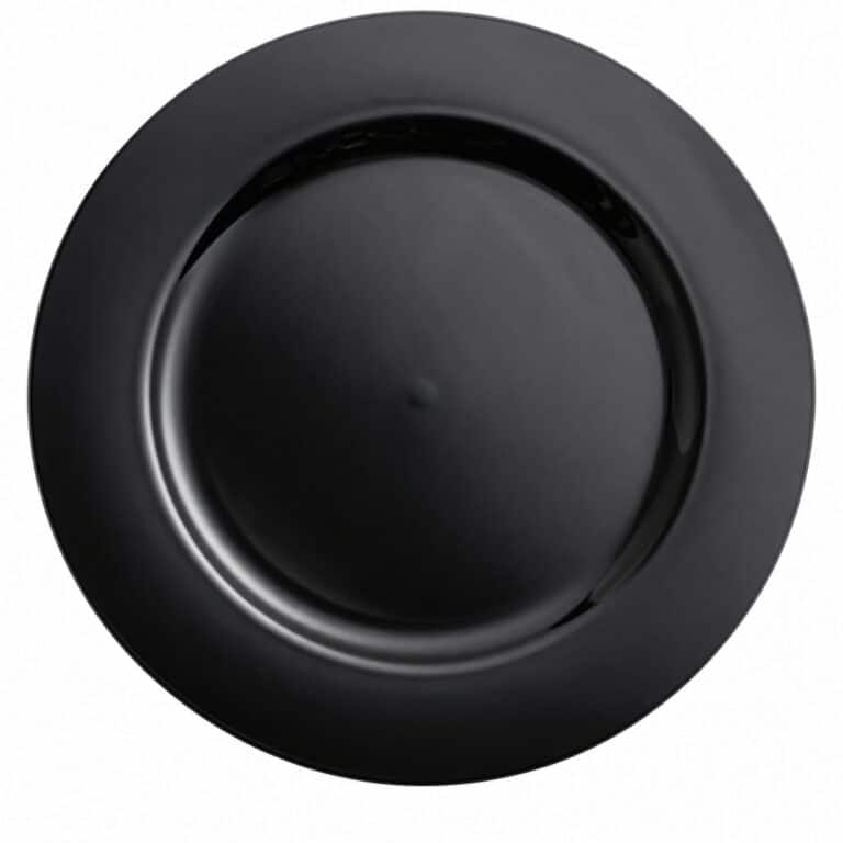 Charger Acrylic Black rental — Creative Events & Rentals, Fort Myers FL
