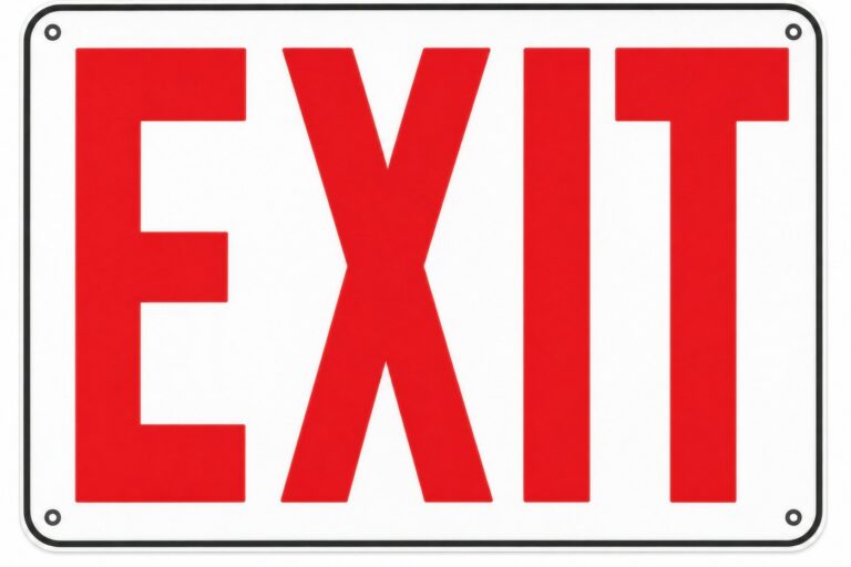 Exit Sign Metal rental — Creative Events & Rentals, Fort Myers FL