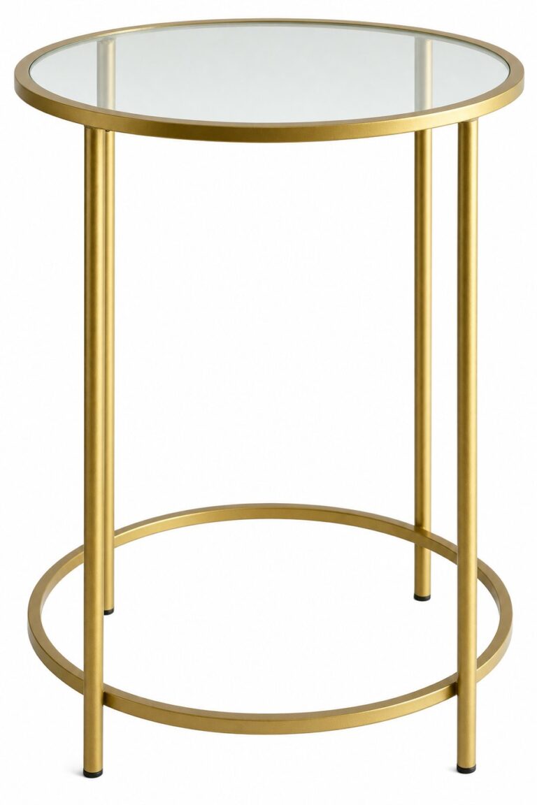 Gold Glass Side Table rental — Creative Events & Rentals, Fort Myers FL