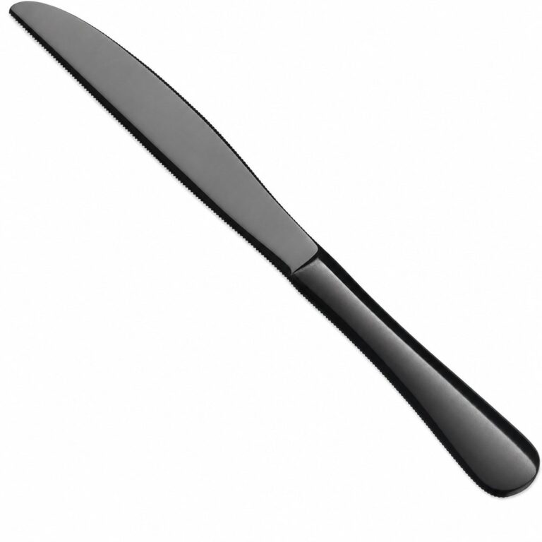 Matte Black Dinner Knife rental — Creative Events & Rentals, Fort Myers FL