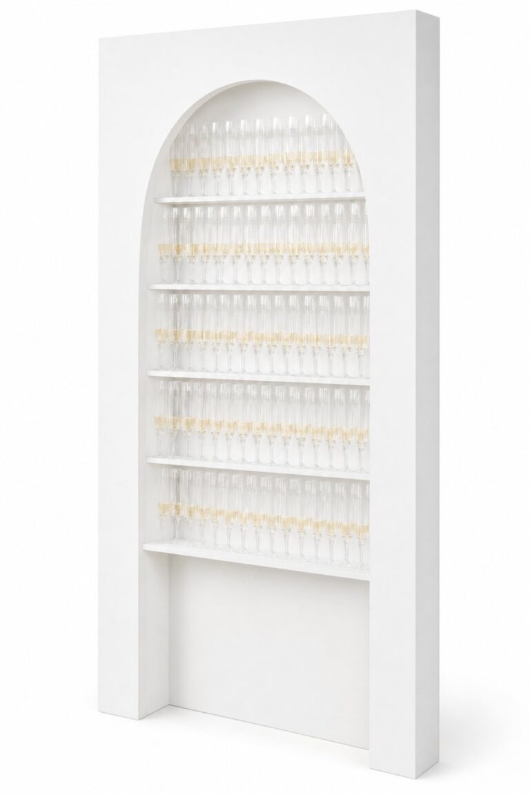 White Champagne Wall rental — Creative Events & Rentals, Fort Myers FL