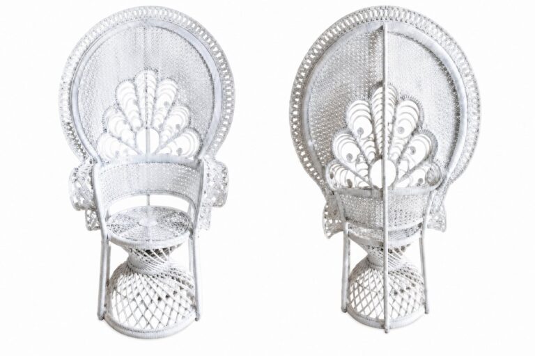 White Grand Peacock Chair rental — Creative Events & Rentals, Fort Myers FL